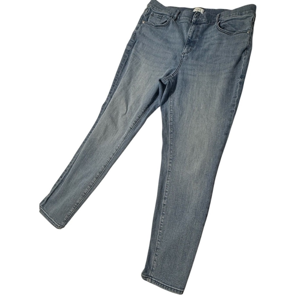 LOFT Outlet Women's 14 Stretch Jeans Mid Rise Light Wash Denim Pants